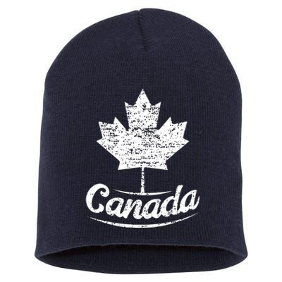 Vintage Canada Flag Canadian Flag Maple Leaf Short Acrylic Beanie