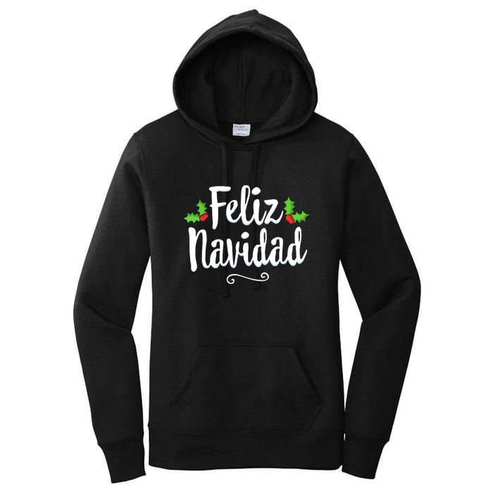 Vintage Christmas Feliz Navidad Retro Mexican Spanish Xmas Gift Women's Pullover Hoodie