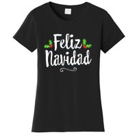 Vintage Christmas Feliz Navidad Retro Mexican Spanish Xmas Gift Women's T-Shirt