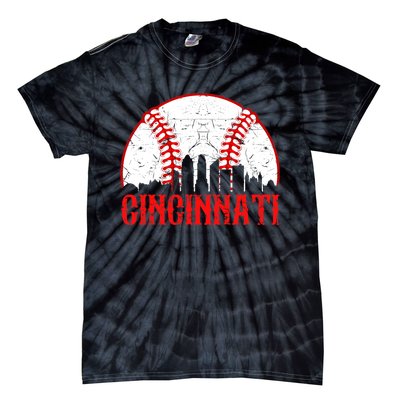 Vintage Cincinnati Funny Retro Baseball Lovers Boy Tie-Dye T-Shirt