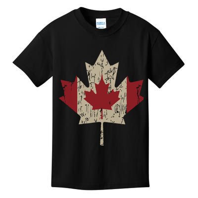 Vintage Canada Flag Shirts Maple Leaf Canadian Pride Kids T-Shirt