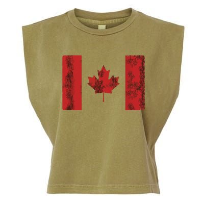 Vintage Canadian Flag CA Canada Souvenir Gift Garment-Dyed Women's Muscle Tee