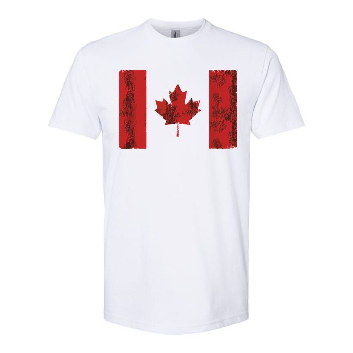 Vintage Canadian Flag CA Canada Souvenir Gift Softstyle CVC T-Shirt