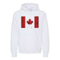 Vintage Canadian Flag CA Canada Souvenir Gift Premium Hoodie