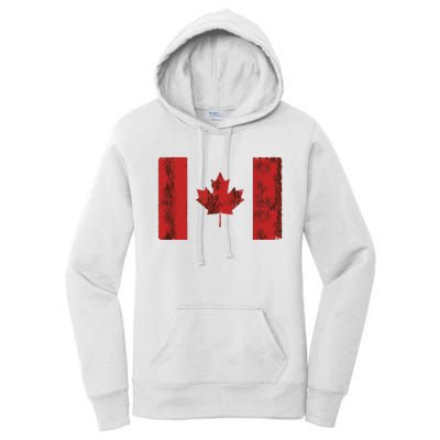 Vintage Canadian Flag CA Canada Souvenir Gift Women's Pullover Hoodie