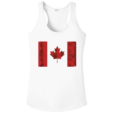 Vintage Canadian Flag CA Canada Souvenir Gift Ladies PosiCharge Competitor Racerback Tank