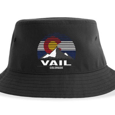 Vail Colorado Flag Mountain Sustainable Bucket Hat