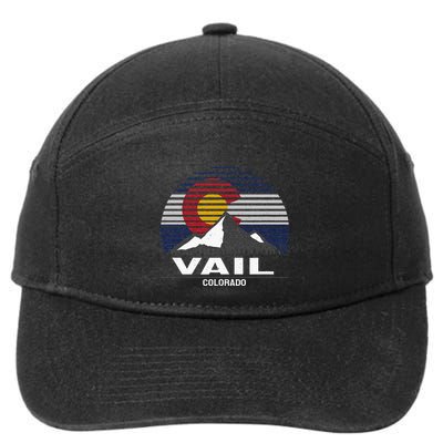 Vail Colorado Flag Mountain 7-Panel Snapback Hat
