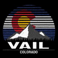 Vail Colorado Flag Mountain Bucket Hat