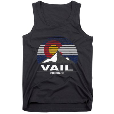 Vail Colorado Flag Mountain Tank Top
