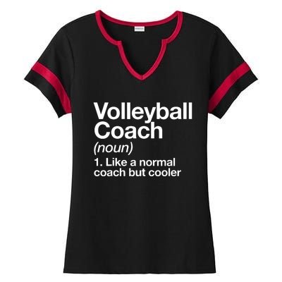 Volleyball Coach Funny Sports Definition Trainer Instructor Ladies Halftime Notch Neck Tee