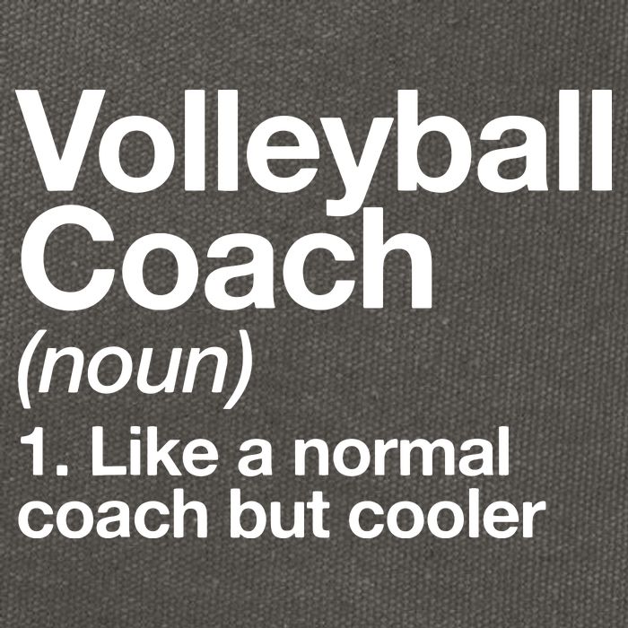 Volleyball Coach Funny Sports Definition Trainer Instructor Cotton Canvas Backpack