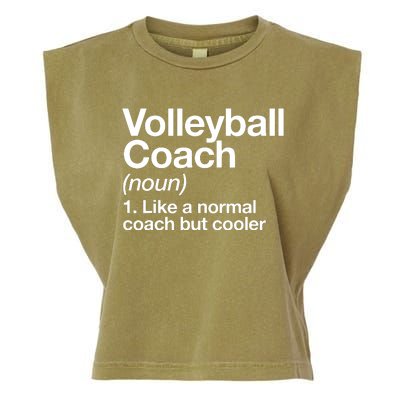 Volleyball Coach Funny Sports Definition Trainer Instructor Garment-Dyed Women's Muscle Tee