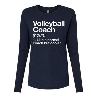 Volleyball Coach Funny Sports Definition Trainer Instructor Womens Cotton Relaxed Long Sleeve T-Shirt