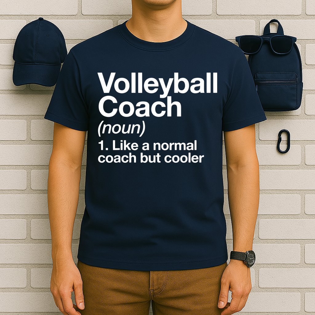 Volleyball Coach Funny Sports Definition Trainer Instructor T-Shirt