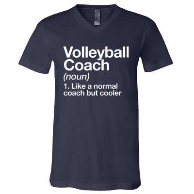 Volleyball Coach Funny Sports Definition Trainer Instructor V-Neck T-Shirt