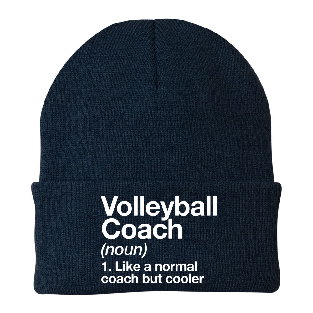 Volleyball Coach Funny Sports Definition Trainer Instructor Beanie