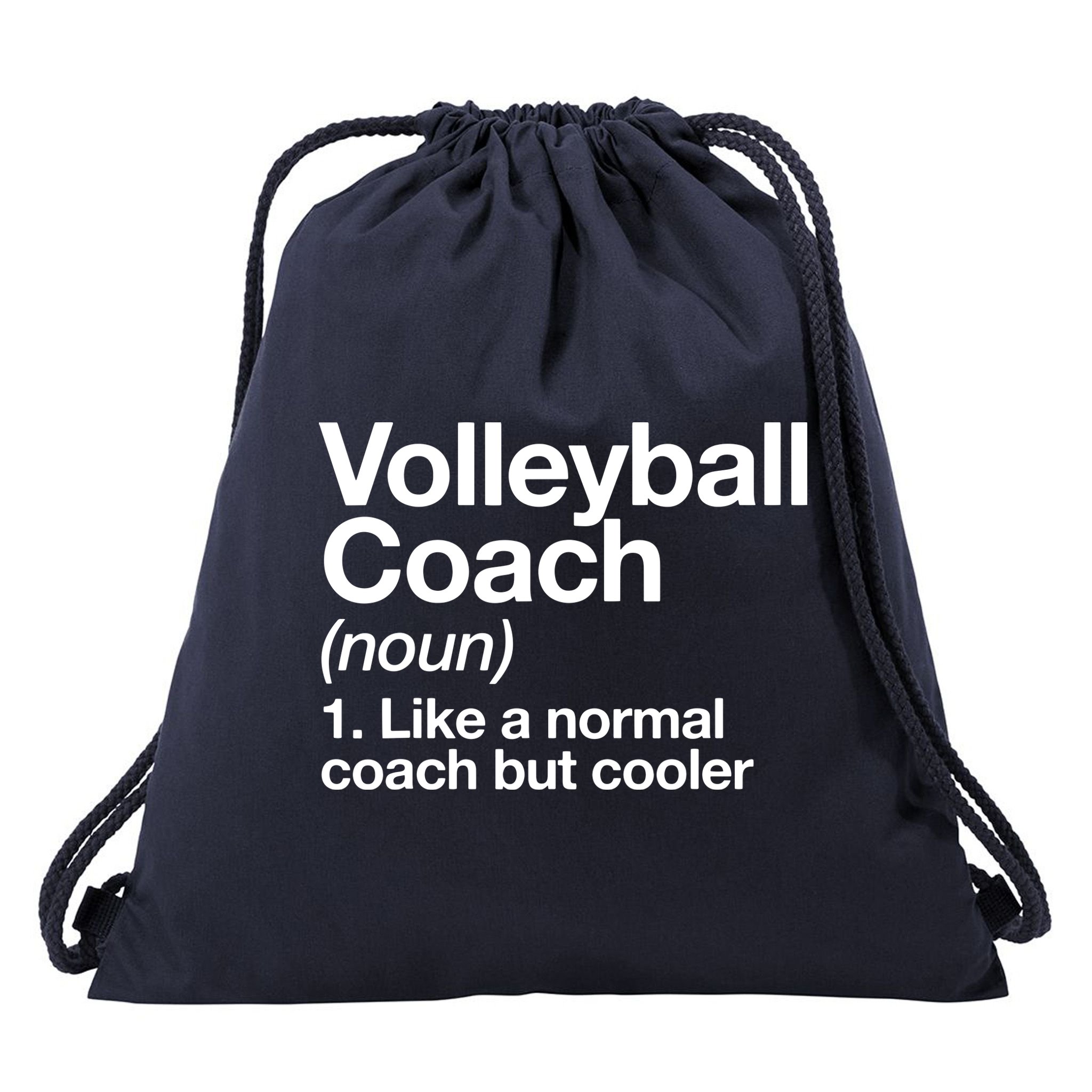 Volleyball Coach Funny Sports Definition Trainer Instructor Drawstring Bag