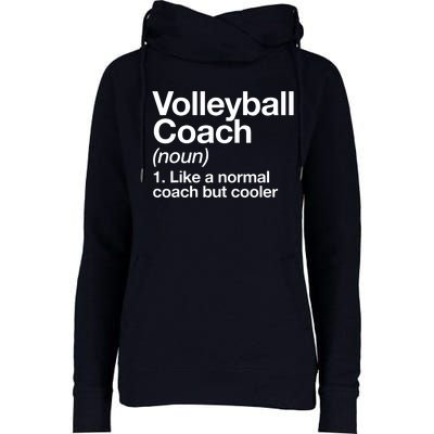 Volleyball Coach Funny Sports Definition Trainer Instructor Womens Funnel Neck Pullover Hood