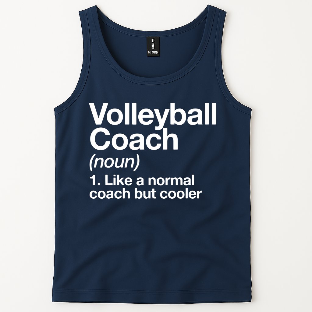 Volleyball Coach Funny Sports Definition Trainer Instructor Tank Top
