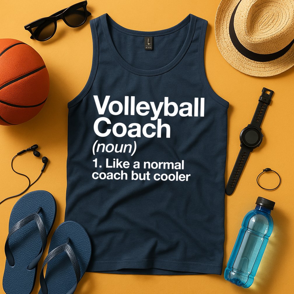 Volleyball Coach Funny Sports Definition Trainer Instructor Tank Top