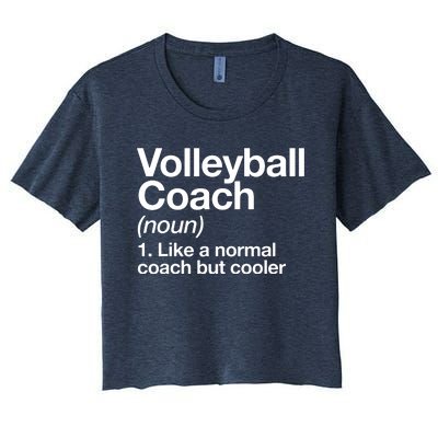 Volleyball Coach Funny Sports Definition Trainer Instructor Women's Crop Top Tee