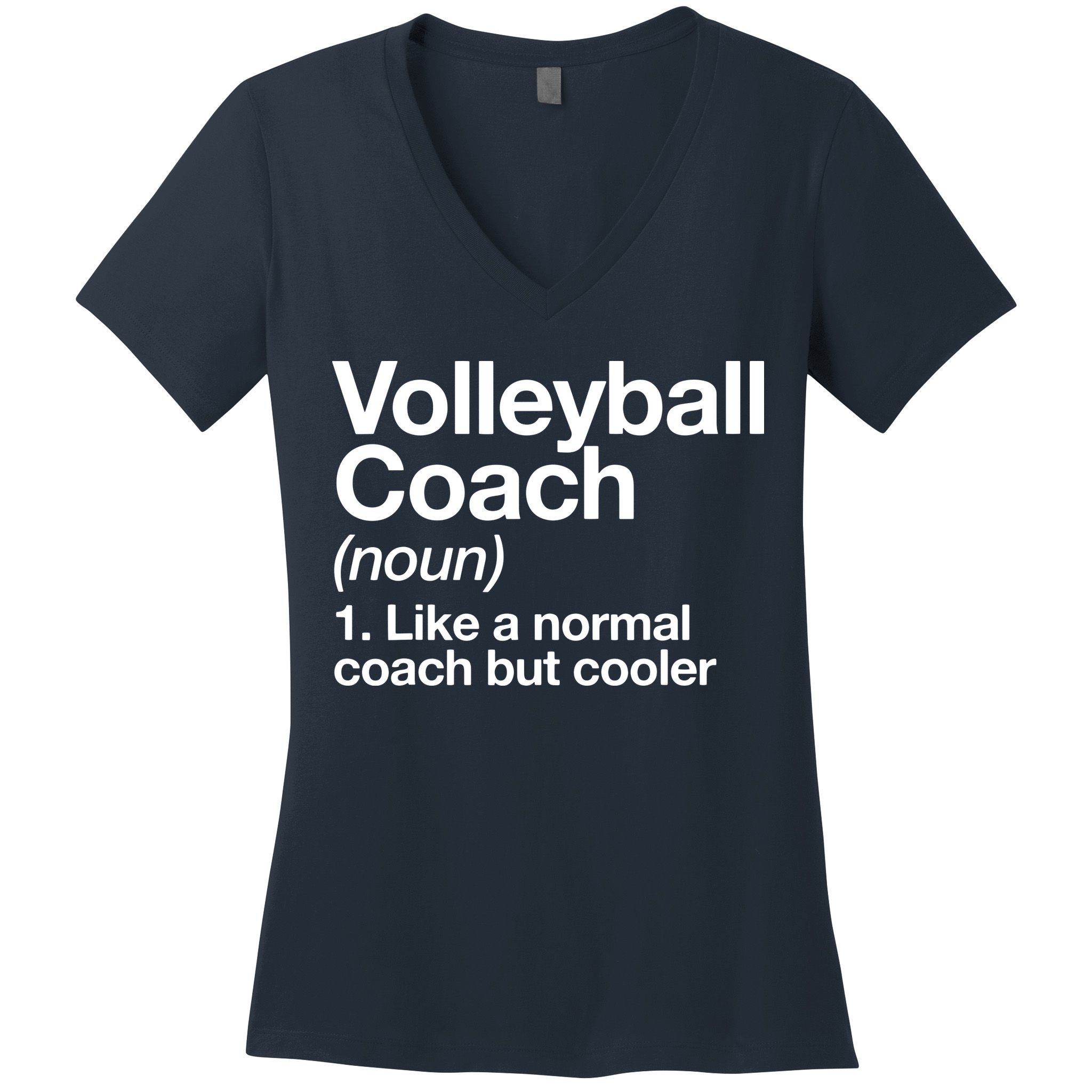 Volleyball Coach Funny Sports Definition Trainer Instructor Women's V-Neck T-Shirt