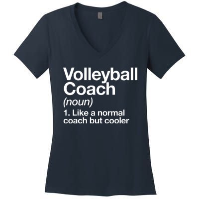 Volleyball Coach Funny Sports Definition Trainer Instructor Women's V-Neck T-Shirt