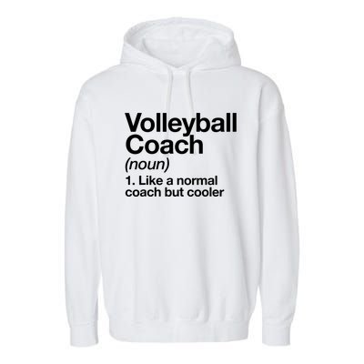 Volleyball Coach Funny Sports Definition Trainer Instructor Garment-Dyed Fleece Hoodie