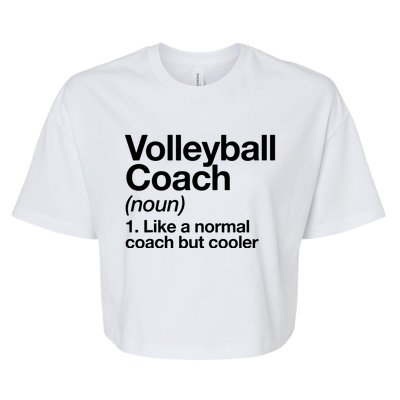 Volleyball Coach Funny Sports Definition Trainer Instructor Bella+Canvas Jersey Crop Tee