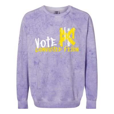 Vote Convicted Felon Usa 2024 Election Graffiti Colorblast Crewneck Sweatshirt