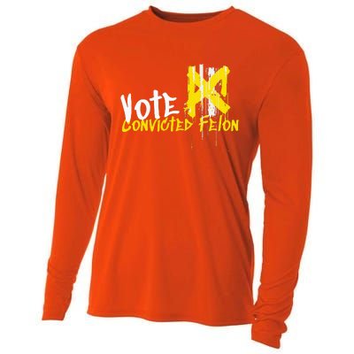 Vote Convicted Felon Usa 2024 Election Graffiti Cooling Performance Long Sleeve Crew