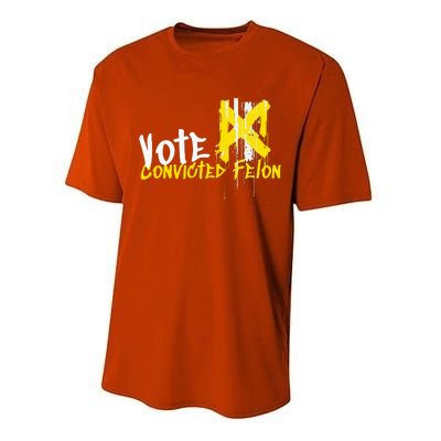 Vote Convicted Felon Usa 2024 Election Graffiti Performance Sprint T-Shirt