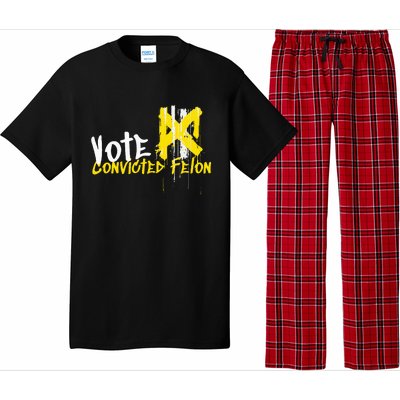 Vote Convicted Felon Usa 2024 Election Graffiti Pajama Set