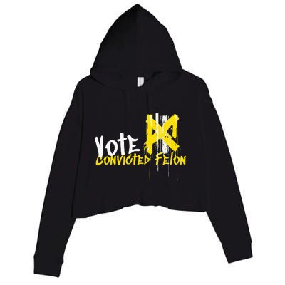 Vote Convicted Felon Usa 2024 Election Graffiti Crop Fleece Hoodie