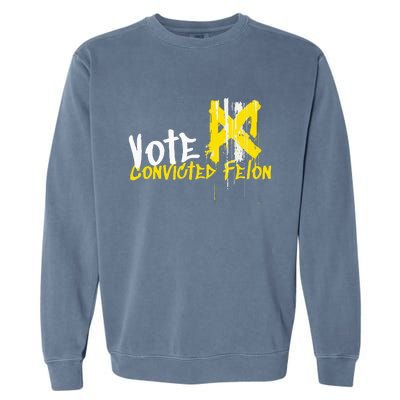 Vote Convicted Felon Usa 2024 Election Graffiti Garment-Dyed Sweatshirt