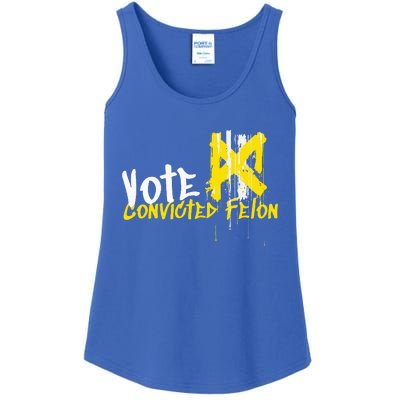 Vote Convicted Felon Usa 2024 Election Graffiti Ladies Essential Tank