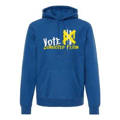 Vote Convicted Felon Usa 2024 Election Graffiti Premium Hoodie