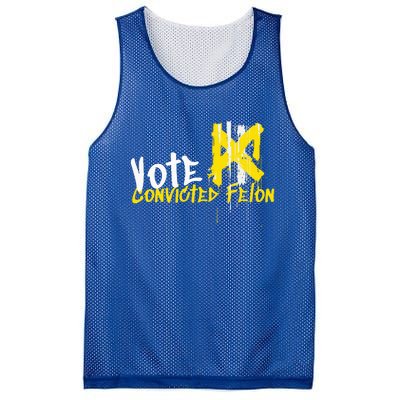 Vote Convicted Felon Usa 2024 Election Graffiti Mesh Reversible Basketball Jersey Tank