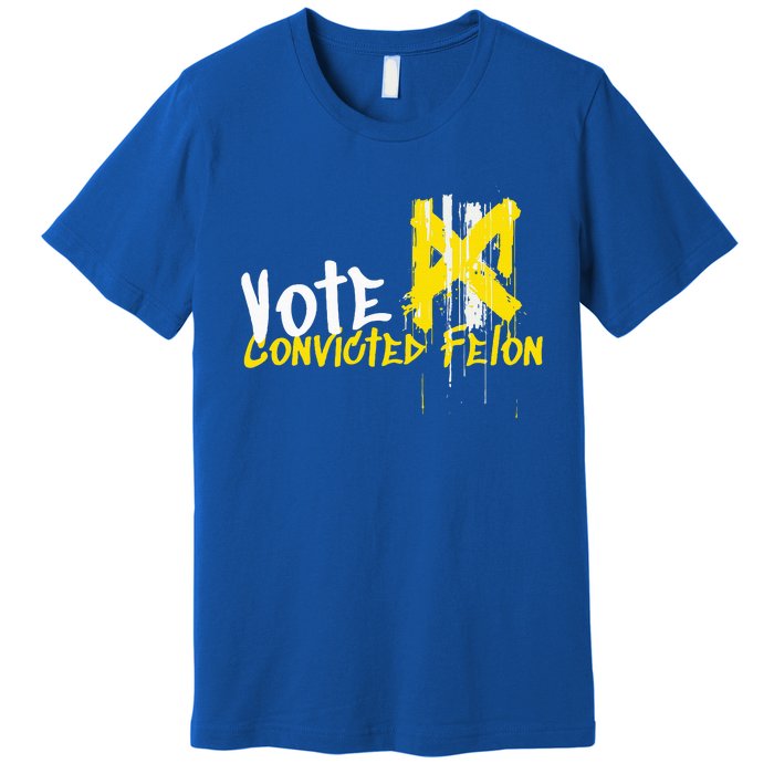 Vote Convicted Felon Usa 2024 Election Graffiti Premium T-Shirt