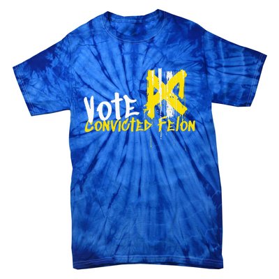 Vote Convicted Felon Usa 2024 Election Graffiti Tie-Dye T-Shirt