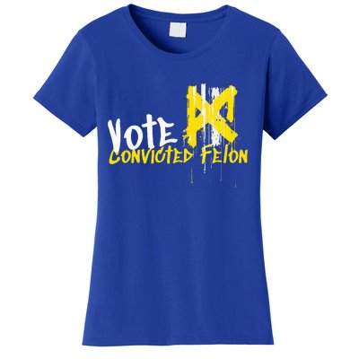 Vote Convicted Felon Usa 2024 Election Graffiti Women's T-Shirt