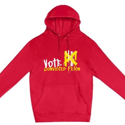 Vote Convicted Felon Usa 2024 Election Graffiti Premium Pullover Hoodie