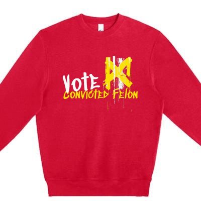 Vote Convicted Felon Usa 2024 Election Graffiti Premium Crewneck Sweatshirt