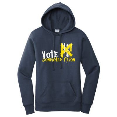 Vote Convicted Felon Usa 2024 Election Graffiti Women's Pullover Hoodie