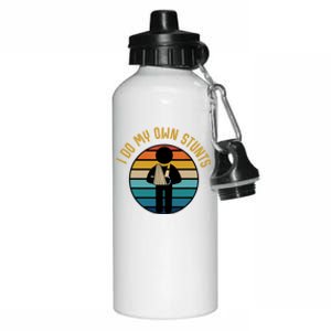 Valentines Christmas Family Matching I Do My Own Stunts Gift Aluminum Water Bottle