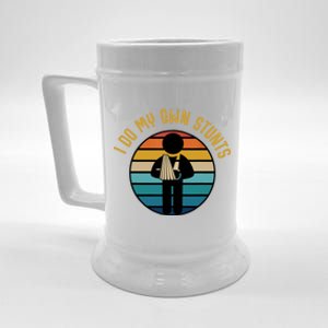 Valentines Christmas Family Matching I Do My Own Stunts Gift Beer Stein