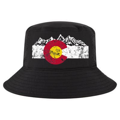 Vintage Colorado Flag Retro Mountain Souvenir Men Women Cool Comfort Performance Bucket Hat