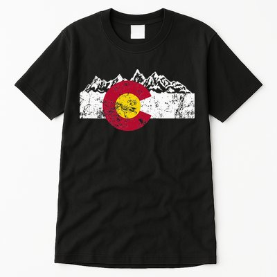 Vintage Colorado Flag Retro Mountain Souvenir Men Women Tall T-Shirt