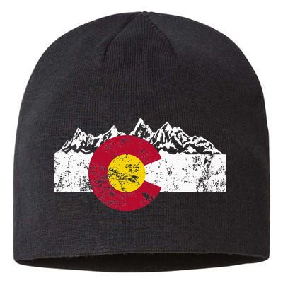 Vintage Colorado Flag Retro Mountain Souvenir Men Women Sustainable Beanie